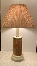 Vintage Mid Century Modern Danish Tiki Hawaii  Bamboo Table Lamp NO SHADE picture