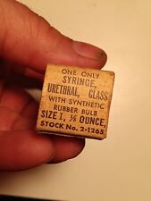 Vintage Becton Dickinson And Company Urethral Glass Syringe picture