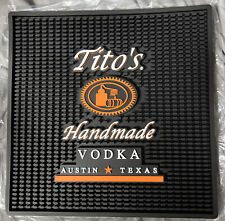 TITO’S Handmade Vodka Man Cave Counter Bar Mat 12” X 12” Square Rubber picture