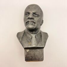 VINTAGE Cast Metal of Vladimir Lenin Soviet Russian Communist Leader USSR Signed picture