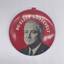 Vintage Re-elect Roosevelt Presidential Campaign Button picture