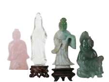 Collection of Antique Chinese Republic period Carved Jade, rose quartz, and rock picture