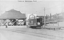 Trolley Car Station Lake Macatawa Park Holland Michigan MI Reprint Postcard picture