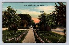 Norfolk VA-Virginia, Scene In Lafayette Park, Antique, Vintage c1915 Postcard picture