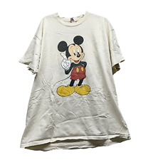 Vintage Walt Disney Designs One Size Cotton White Cream Mickey Mouse Shirt (G3) picture