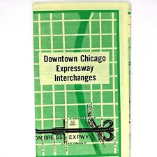 c1960s Illinois State Toll Highway Commission Map Chicago Expressway Tollway 2F picture