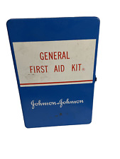 VTG Johnson & Johnson Wall Mount Blue General First Aid Kit picture