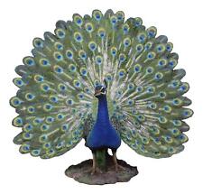 Large Gallery Quality Male Peacock With Exotic Iridescent Train Plumage Statue picture