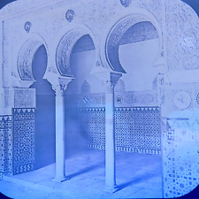 c.1900s Glass Plate Negative  Alcazar Seville, Bedroom  4x5 picture