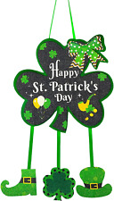 Happy St. Patrick'S Day Decor Shamrock Door Sign Irish Hanging Wall Decoration W picture