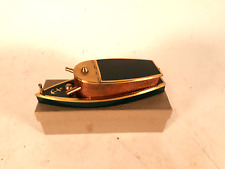 Rare Fabulous Art Deco Cigarette Case, Naval Gunboat, Circa 1930, Org. Box picture
