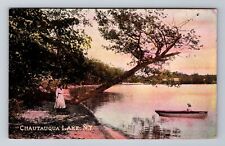 Chautauqua Lake NY-New York, Antique View Of Lake, Antique, Vintage Postcard picture