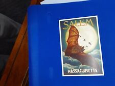 Salem Massachusetts Bat Full Moon Postcard Post Card Unused Halloween t picture