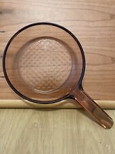 Corning Vision France Amber Glass Waffle Bottom 7 Inch Saute Pan Skillet VG picture