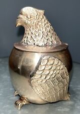 Vintage Brass Falcon Figural Trinket  Container picture