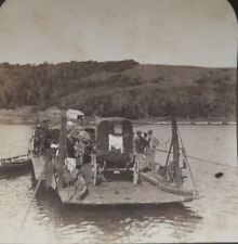 1901 SOUTH AFRICA BUFFALO RIVER FERRY CREW WAGONS H.C. WHITE STEREOVIEW 28-51 picture