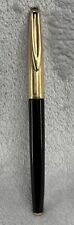 Waterman's Vintage Cartridge Fountain Pen 14k gold nib Black with Gold Cap picture