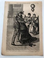 1878 Leslie’s Antique Print Wife Visiting A Convict At Sing Sing Prison #10221 picture