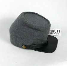 Confederate Civil War Kepi of Grey Wool with Black Band - Size Medium picture