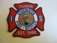 Vintage Edgewater Florida Fire-Rescue Est. 1948 Collectable Patch BIS picture