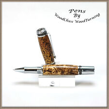 Handmade Exotic Black Ash Burl Wood Rollerball Or Fountain Pen ART 1462 picture