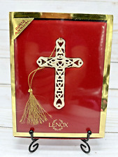 Lenox 2002 Annual Pierced Cross Holiday Ornament NIB  Retired picture