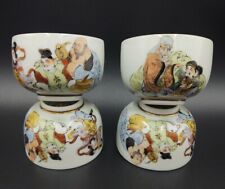 Antique/Vintage Japanese Kuntani Yaki Yamazaki Egg Shell Porcelain Tea Cups x 4 picture