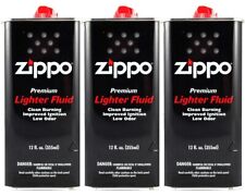 3 x Original Zippo Premium Lighter Fuel Fluid 125 ML Genuine Petrol Refill Gift  picture