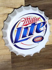 New Miller Lite Bottle Cap Metal Sign for Man Cave Cafe  Bar Decor Beer Signs  picture