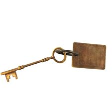 old west hotel whore house BROTHEL ROOM SKELETON KEY solid brass tag keyring fob picture