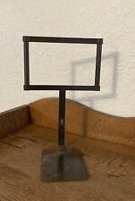 Vtg R & H Metal Store Advertising Price Display Counter Table Sign Holder Pat # picture