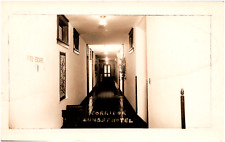Sunset Hotel Corridor Hallway Unknown Location in U.S. 1940s RPPC Postcard Photo picture