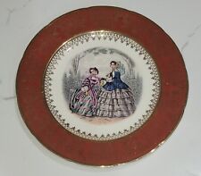Godey's Lady's Victorian RUST & 22K GOLD Service Plate picture
