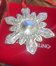 2000 WALLACE Sterling GRANDE BAROQUE SNOWFLAKE Christmas Tree Ornament 3rd ED picture