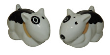 Adorable Spotted Bull Terrier Dogs Salt Pepper Shakers picture