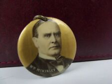 Antique Political Button W M McKinley 1897-1901 25th President Assassinated VTG picture