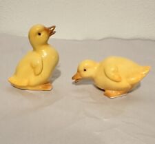 Vintage Pair of Yellow Ducks Ducklings Figurines Spring picture