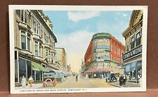 Postcard ~ PAWTUCKET RHODE ISLAND ~ JUNCTION of BROAD & MAIN ~ 1930's ~ unposted picture