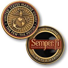 NEW USMC U.S. Marine Corps Semper Fi Challenge Coin. picture