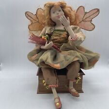 Fairy Pixie PorcelainDoll-Shelf Sitting Mythical Magic Fantasy-Cute Freckes Face picture