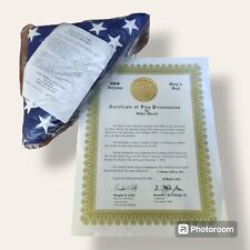 Flag Flown Over  U.S.S Arizona Memorial Pearl Harbor Rare WWII Collectible 2003 picture