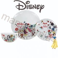 Snow White Dinner Set Dinner 1 X  Plate | 1 X Side Plate | 1 X Bowl Set picture