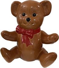 Vintage Rob Roy Brown Teddy Bear Ceramic Coin Bank With Bowtie And Stopper picture