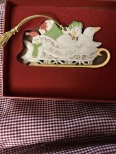   Lenox Christmas Ornament Animal Sled “ we make a great team” picture