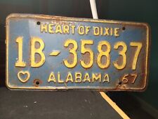 Rare Vintage.1967 Alabama License plate picture