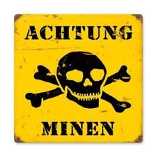 Achtung Minen German WWII Warning Land Mines Man Cave Metal Sign picture