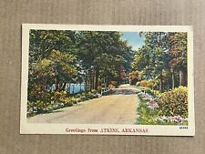 Postcard Atkins Arkansas AR Scenic Greetings Country Road Vintage PC picture