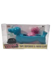 Sausage Dog Dachshund Tape Dispenser and Bone Shaped Paper Clips picture