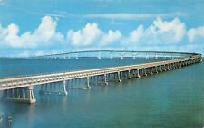 Chesapeake Bay Bridge Stevensville MD Maryland Shore Vtg Postcard A15 picture