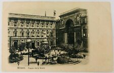 Vintage Milan Italy Piazza della Scata RPPC Undivided Back People picture